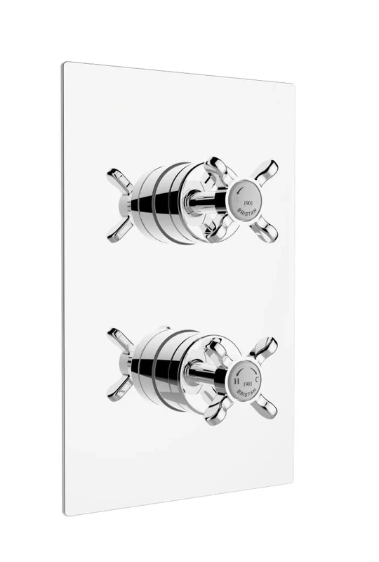 Bristan N2 SHCVO C 1901 Recessed Thermostatic Dual Control Shower Valve, Chrome