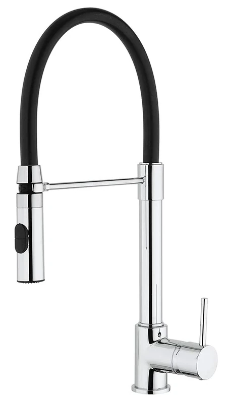 Paini AM10005 Single Lever Sink Mixer Automatic Shower Attachment, Chrome-Plated