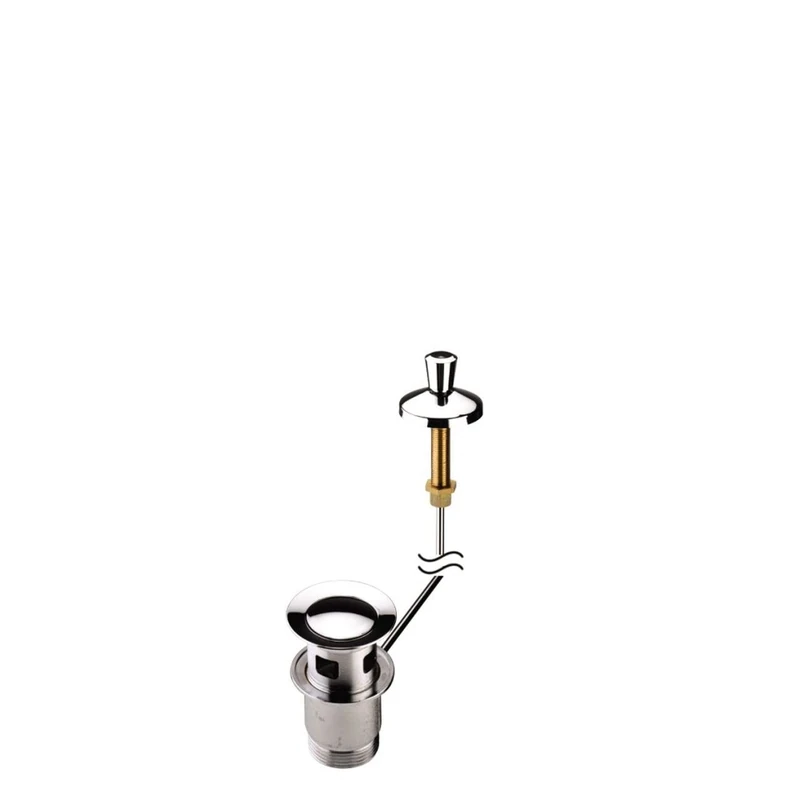 Bristan W BASIN13 C Round Pop up Basin Waste Slotted C, Chrome - Image 1