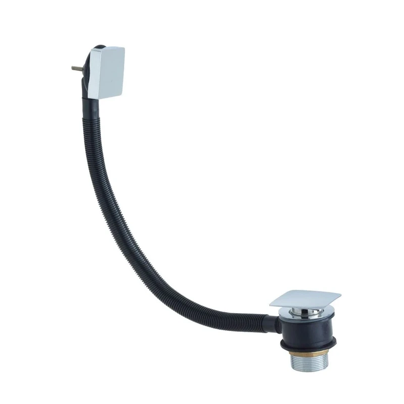 Bristan W BATH04 C Square Clicker Bath Waste with Overflow C, Chrome