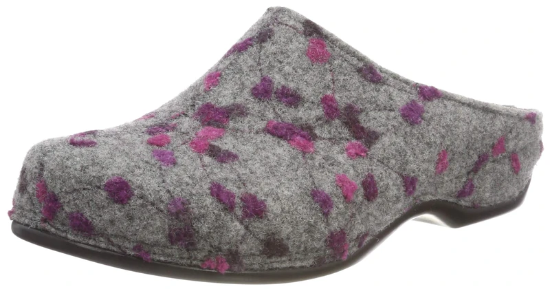 Berkemann Women's Donata Slippers, Grey Light Grey Polka Dots 645, 4 UK
