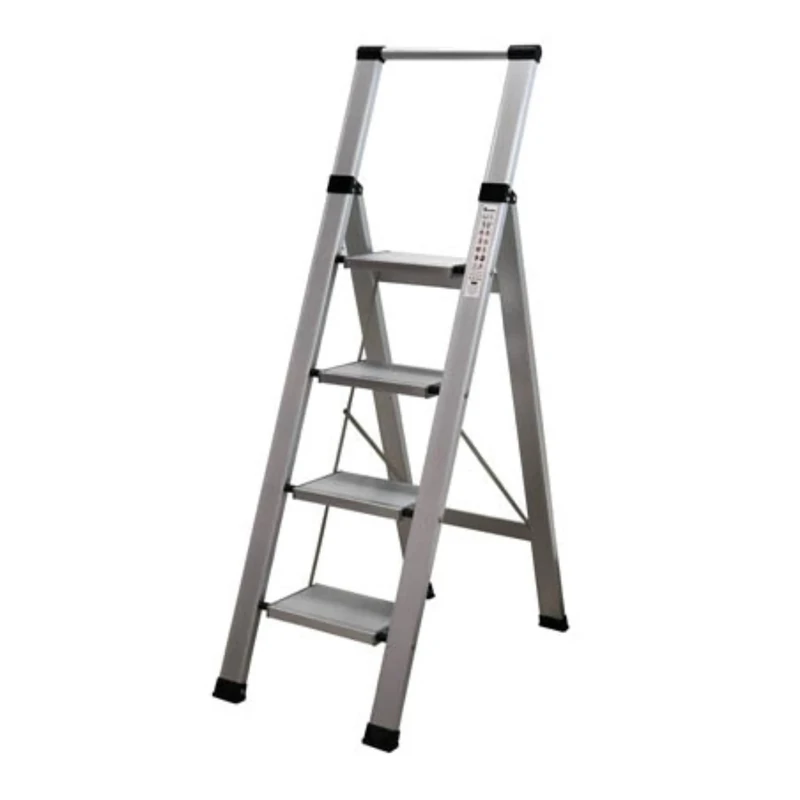Homelux 710027 Flat Domestic Ladder, Aluminium, 4 Steps