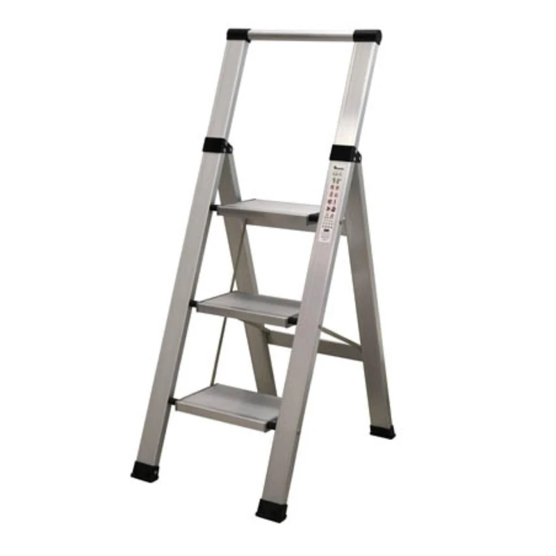 Homelux 710026 Flat Domestic Ladder, Aluminium, 3 Steps