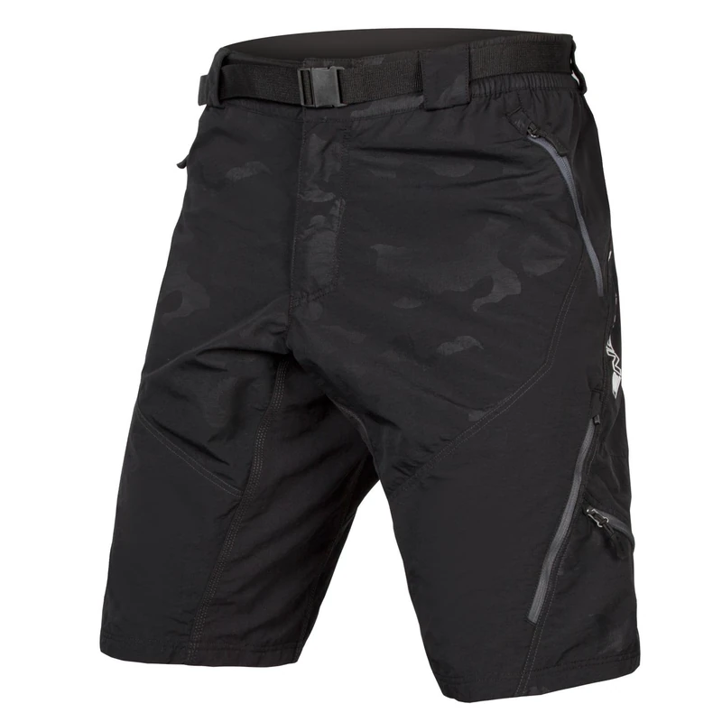 Endura Men's Hummvee Mountain Bike Baggy Cycling Short with Liner Board, Black Camouflage, XXL