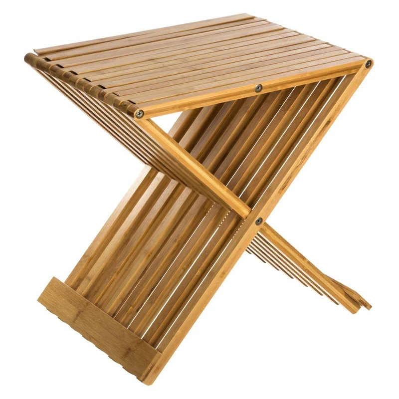 5 five simply smart Bamboo Folding Stool - 130 kg Capacity