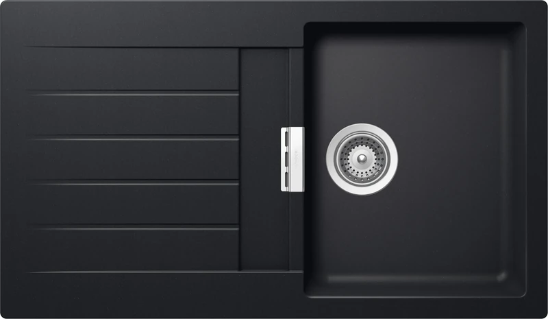 Schock Signus D100A84 Sink, Cristadur Extreme, Pure Black, 86 x 50 x 20 cm