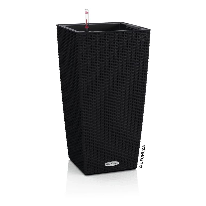 LECHUZA CUBICO Cottage 40 graphite black 15253