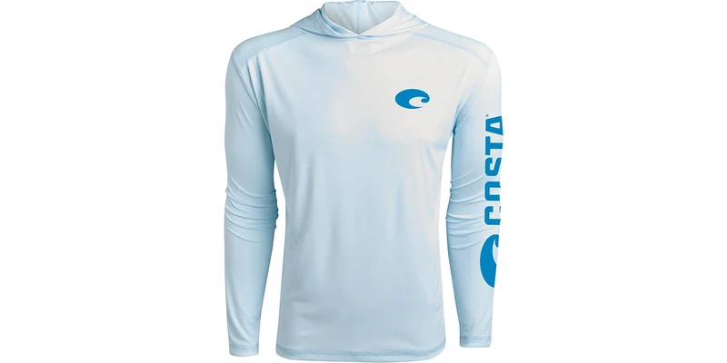 Costa Del Mar Men's Hooded Technical Long Sleeve Shirt - Blue - XXL - Image 1