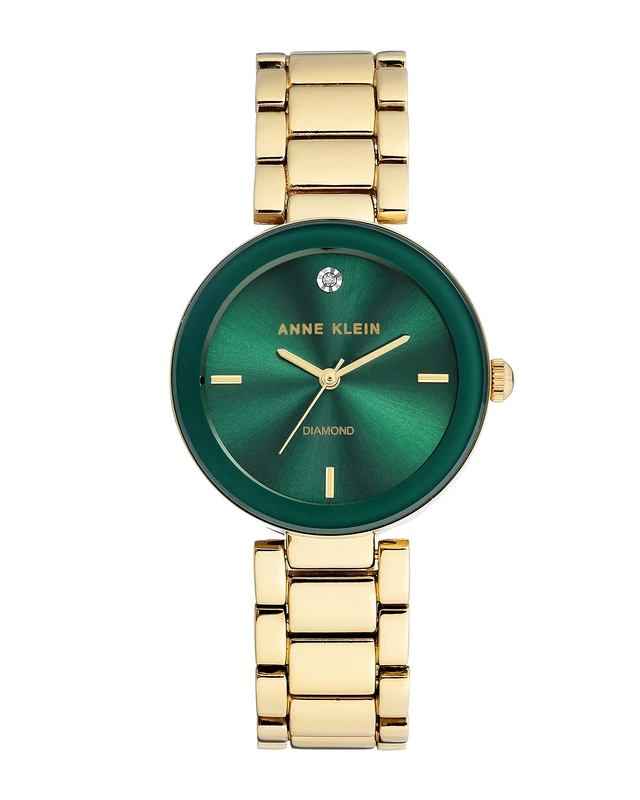ANNE KLEIN Women Analog Japanese Quartz Watch with Stainless Steel Strap AK/1362GNGB