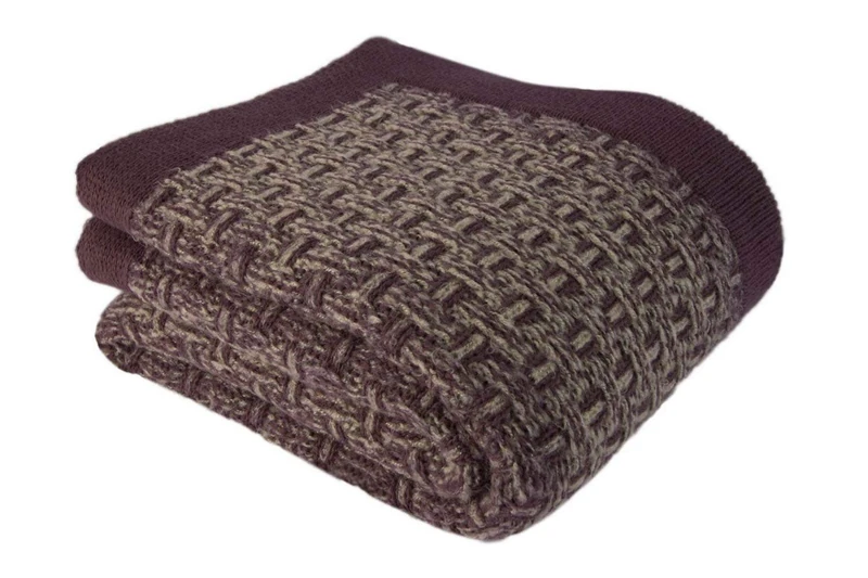 Plaid and Blankets by homemania ta15009 Plaid, Synthetic Material, Purple, to a Piazza and a half, 170 x 130 x 0.1 cm