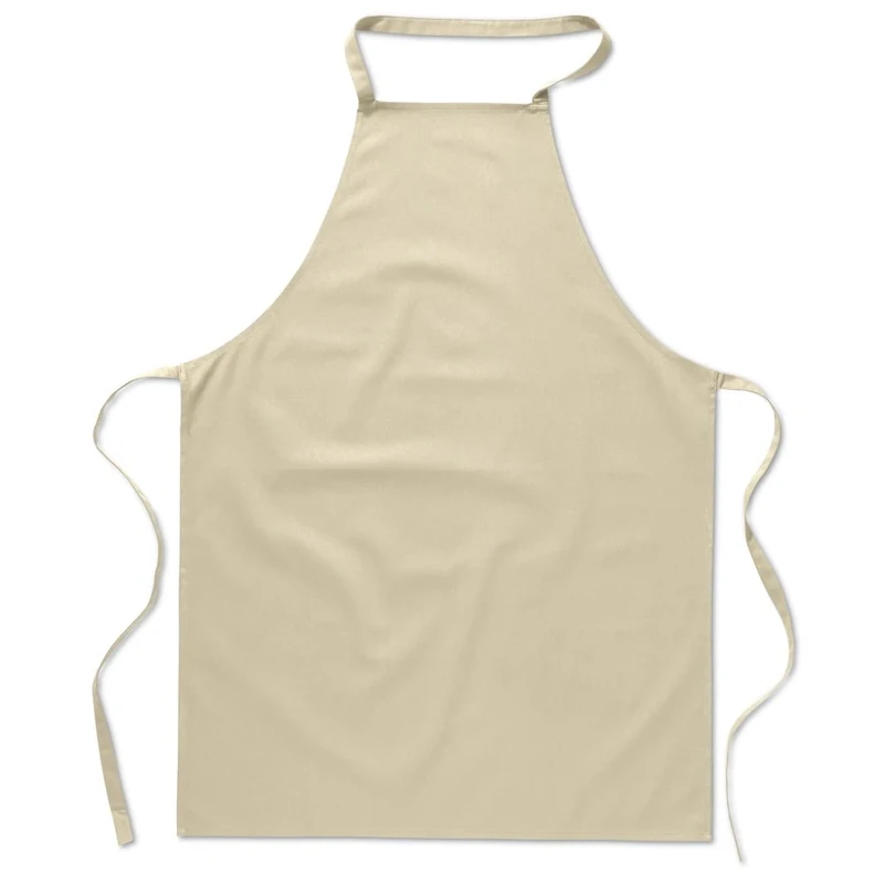 eBuyGB Pack of 10 Catering Cooking Plain Chef's Unisex Kitchen Apron, Cotton, Beige
