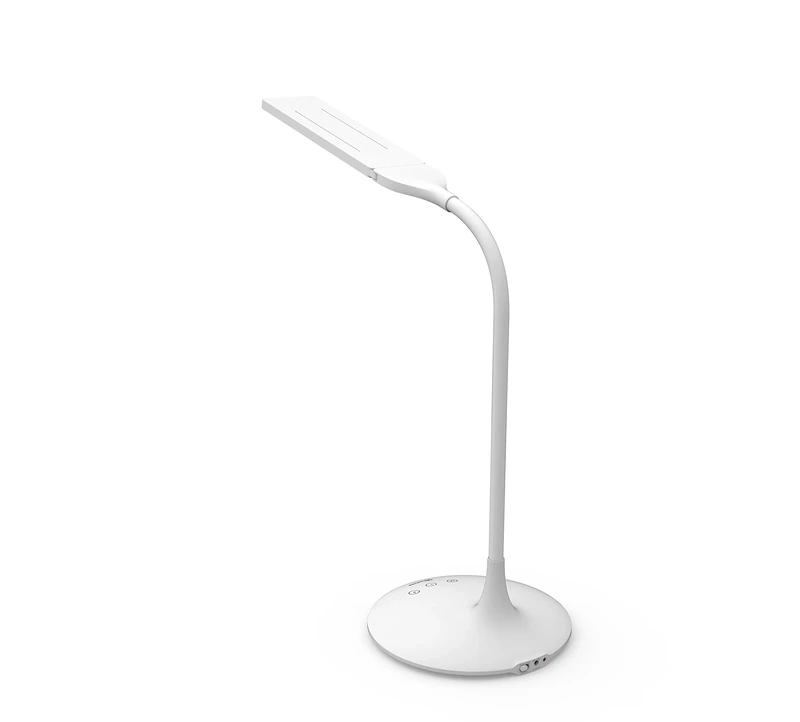 Alba LEDTWIN BC LED Standing Desk Lamp, Plastic, 6 W, White, 18 x 34 x 36 cm - Image 1