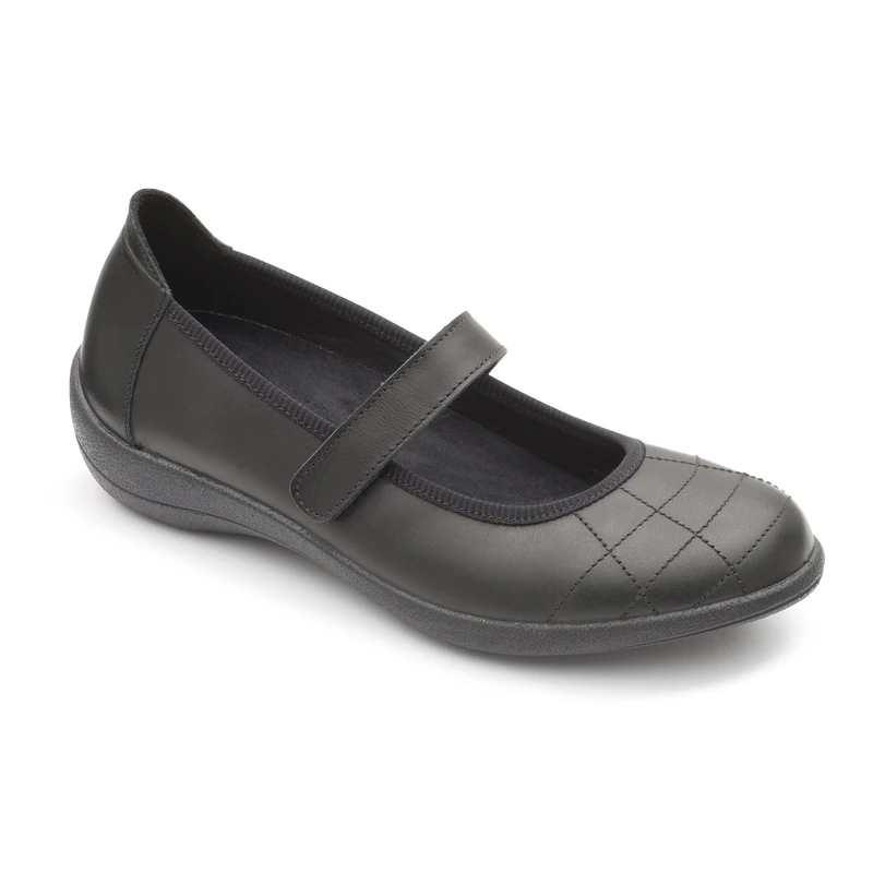 Padders Robyn, Women’s Mary Janes, Black (Black 10), 4 UK (37 EU)