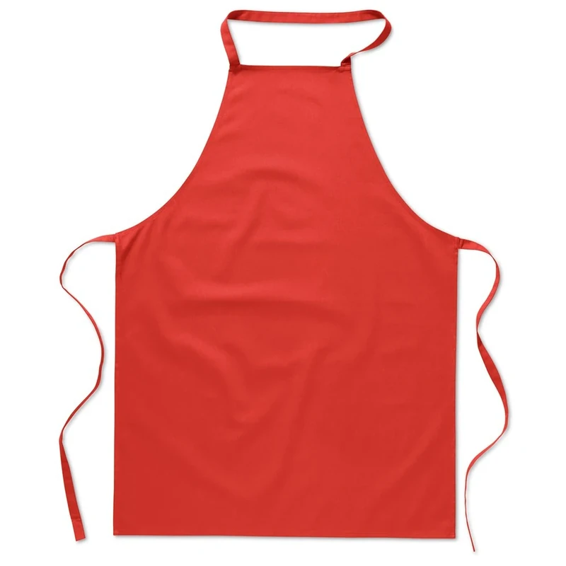 eBuyGB Pack of 10 Catering Cooking Plain Chef's Unisex Kitchen Apron, Cotton, Red