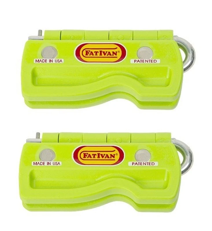The Original Fat Ivan Fold Up Doorstop Wedge with Magnet - Green (2 Pack) - Image 1