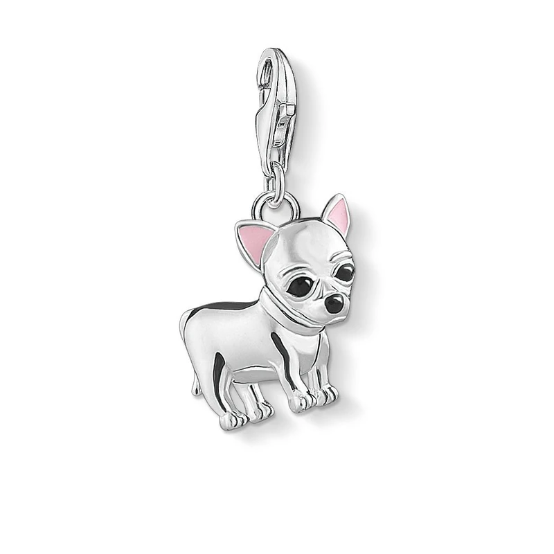 Thomas Sabo Women Charm Pendant Chihuahua Charm Club 925 Sterling Silver 1488-041-21