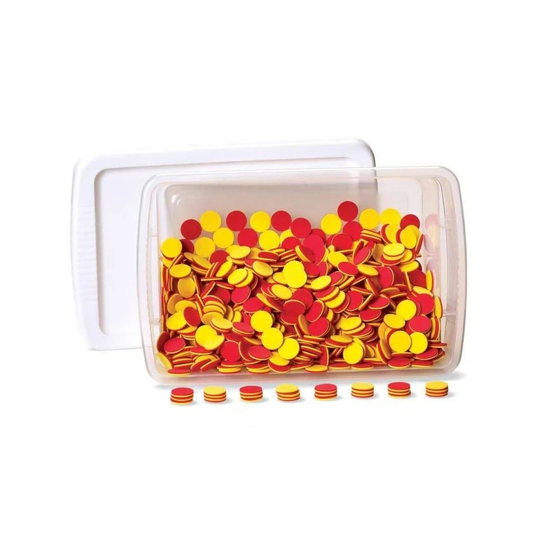 ETA hand2mind Plastic Two-Color Counters Class Kit, Set of 1,000