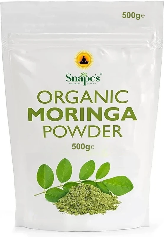 Organic Moringa Powder, 500g Premium UK Certified Organic Pure Moringa Leaf Rich in Essential Vitamins & Minerals