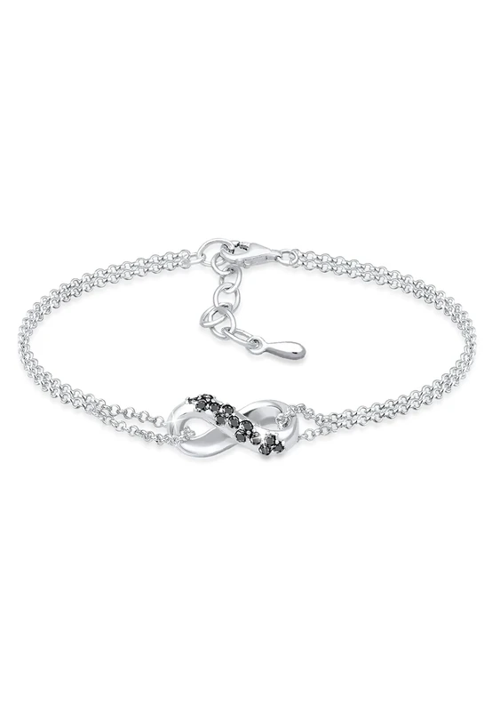 Elli DIAMONDS Bracelet Women Infinity Symbol with Diamond (1.95 ct.) in 925 Sterling Silver