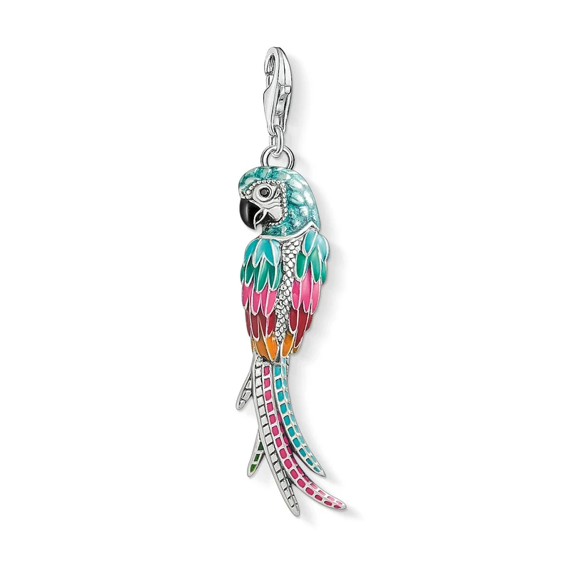 Thomas Sabo Women Charm Pendant Parrot Charm Club 925 Sterling Silver Y0002-691-7