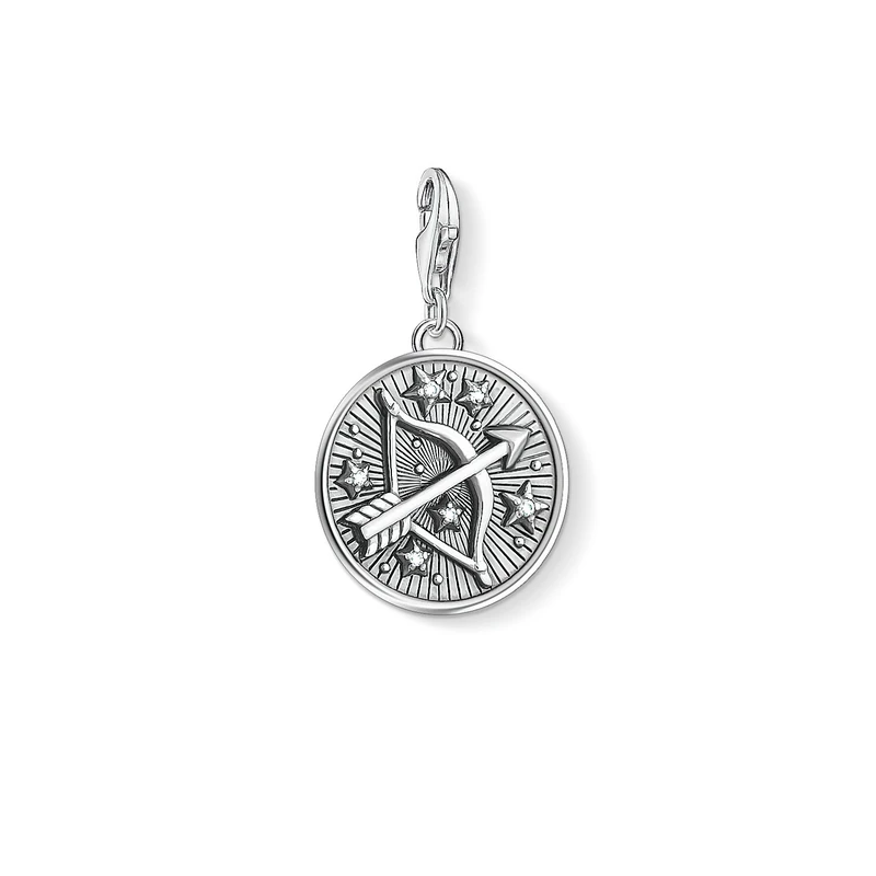 Thomas Sabo Men Women Charm Pendant Zodiac Sign Sagittarius Charm Club 925 Sterling silver 1648-643-21
