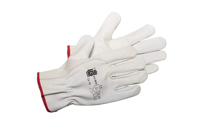 Gantelets Jah 3010 leather, powerful and natural, size 10, pack of 5 (10 pieces)