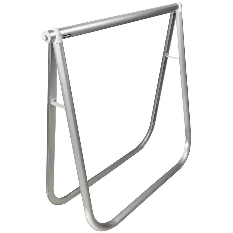 WAGNER Design Folding Trestle - Exclusiv Style - anodised Aluminium 78 x 74 x 25 cm, Tube Diameter 35 mm and Oval 35x 45 mm, Load Capacity 100 kg, Versatile for Any Room Style - 12641201