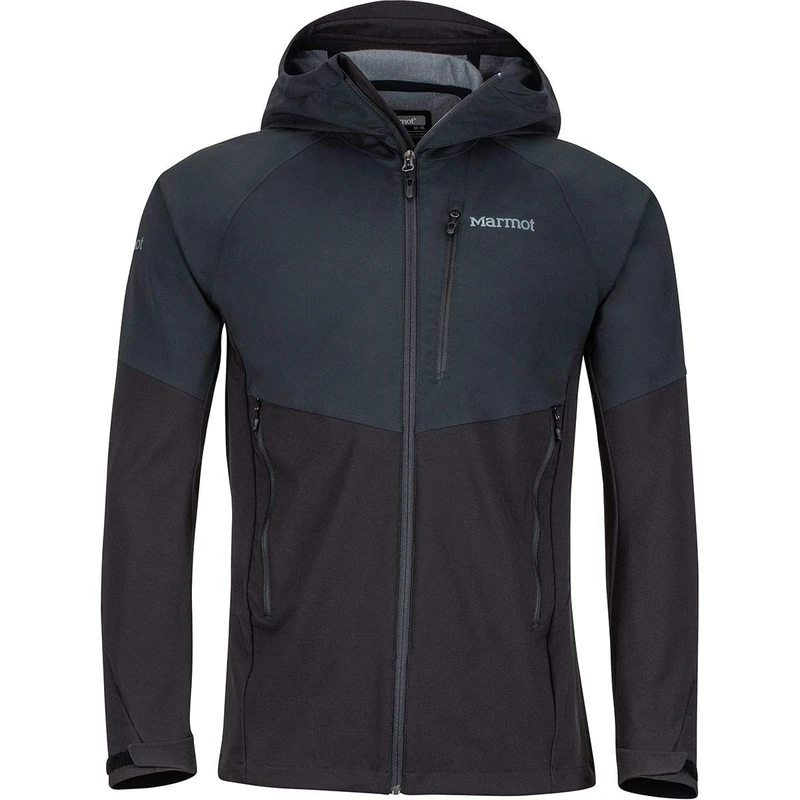 Marmot Men's ROM Jacket, Breathable Softshell Jacket, Water Repellent Outdoor Jacket, Windproof Anorak, Black, XL