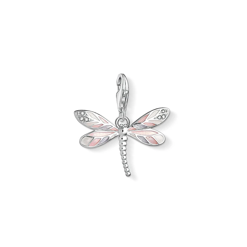 Thomas Sabo Women Charm Pendant Dragonfly Charm Club 925 Sterling Silver 1516-041-9