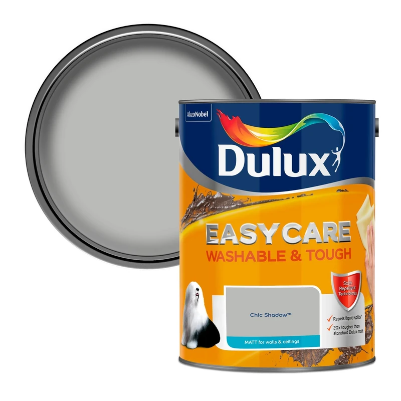 Dulux Easycare Washable & Tough Matt Emulsion Paint - Chic Shadow - 5L
