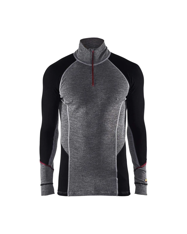 XWARM Zip Vest 100% Merino Wool Grey/Black L, 4XL