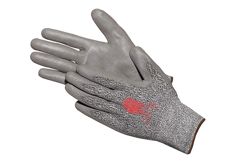 Jah D-110 Nylon Cut Protection Knitted Gloves PU Coating 12 Pairs Strong Mottled Size 10