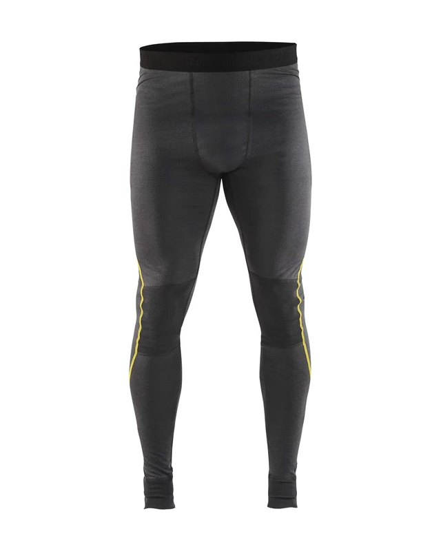XLIGHT 100% Merino Wool Underwear, XS, Dark Gray/Yellow