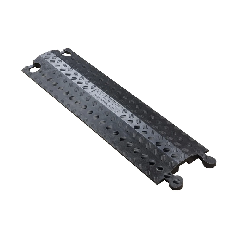 D-Line Drop Over Floor Cable Protector, 11.5T Load Limit, Single Channel Wire Cover, Cable Cavity = 45mm (W) x 20mm (H) - 765mm Length