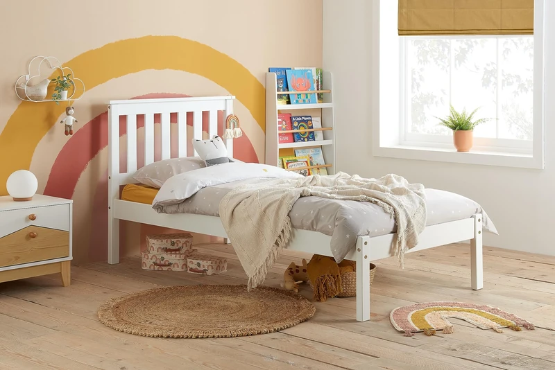 Birlea Denver Low End Bed, Wood, Grey, Single