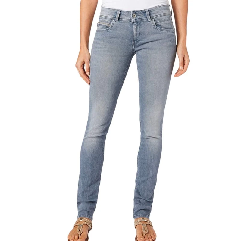 Pepe Jeans Women's New Brooke Pl200019ub7 Slim Jeans, Grey (Denim Ub7), W33/L34 (Manufacturer Size: 33)
