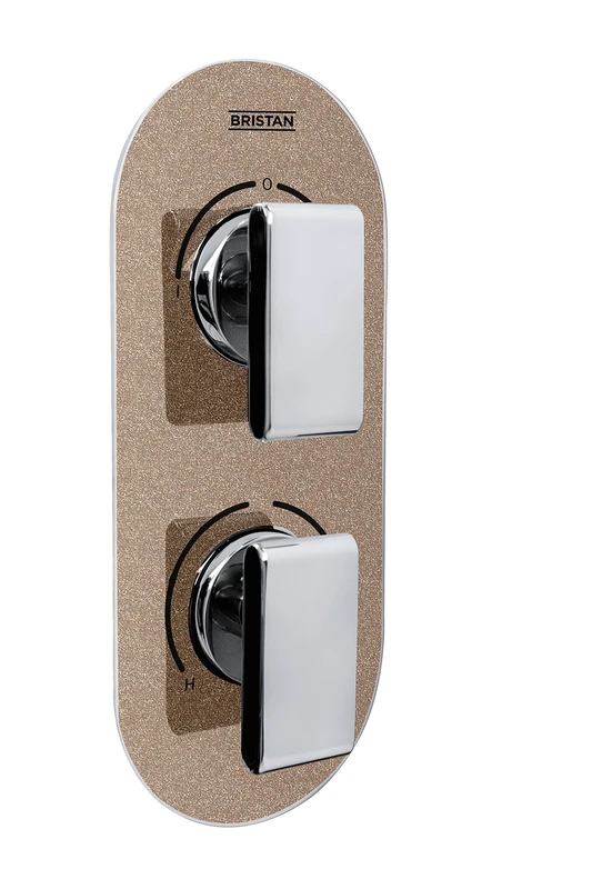 Bristan MPIV2 SHCDIV CR Radiance Metallic Pivot 2 Concealed Dual Control Valve and Diverter, Chrome/Copper