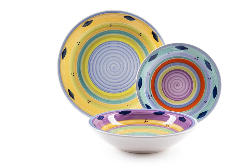 Excelsa Esprit Dinner Set, Ceramic, Multicoloured, 18 Pieces