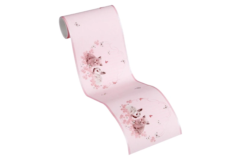 Kids Wallpaper Border Little Stars Non-Woven Wallpaper 5.00 m x 0.13 m Pink Silver Multicolored Made in Germany by Livingwalls 355671 35567-1