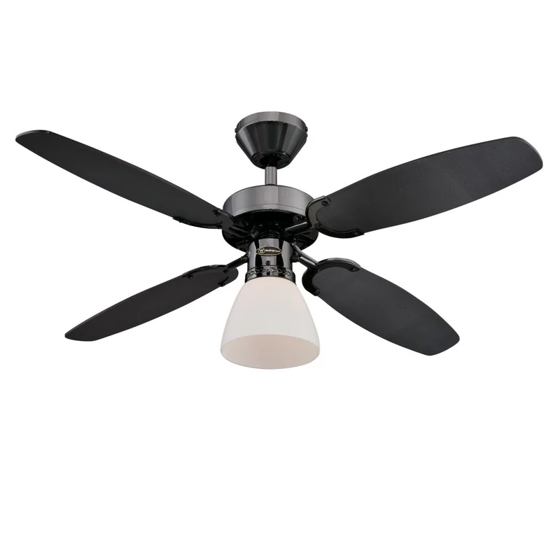 Westinghouse Lighting Capitol Indoor Ceiling Fan, Gun Metal Finish with Reversible Graphite/Black Blades, 7870940