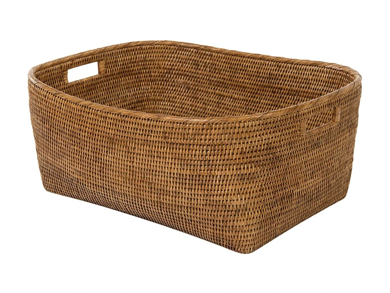 Kouboo Storage Basket, Rattan, Honey Brown, L