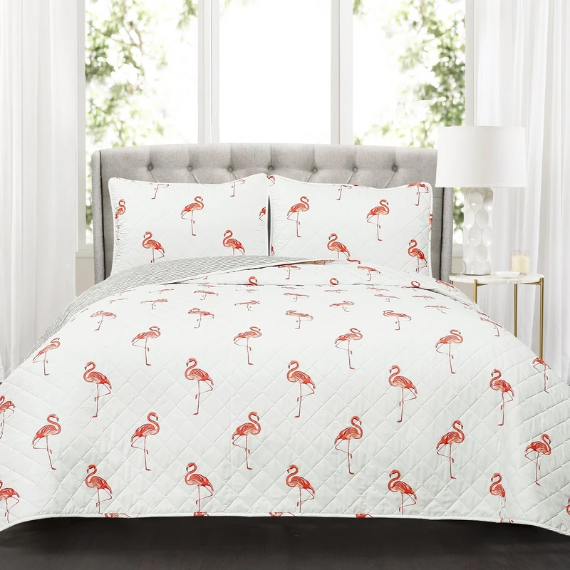 Lush Decor Quilt Set, Coral, King