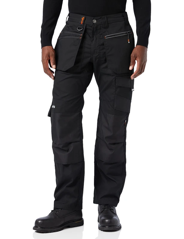 Scruffs Ripstop Trade Black Work Trousers, Black, 32 Long