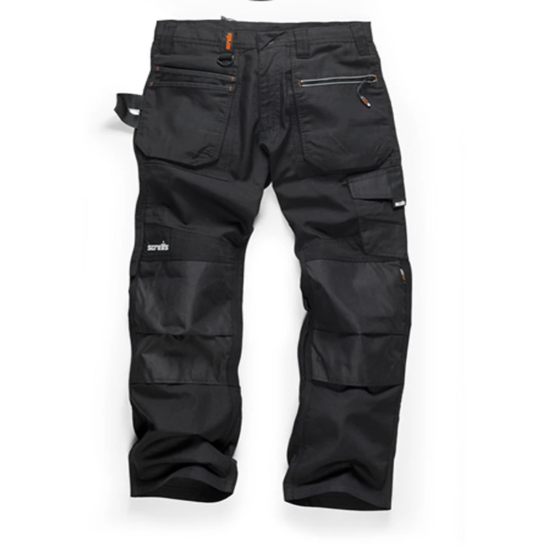 Scruffs Ripstop Trade Black Work Trousers, Black, 30 Regular
