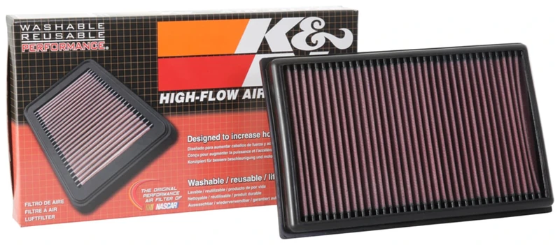K&N Engine Air Filter: High Performance, Premium, Washable, Panel Filter: 2017-2019 (Leon, Scala, Superb, Arteon, Golf, Passat, T-Roc, Tiguan, Touran, A3), 33-3111