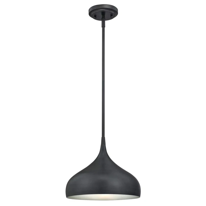 63294 One-Light Indoor Pendant, Matte Brushed Gun Metal Finish