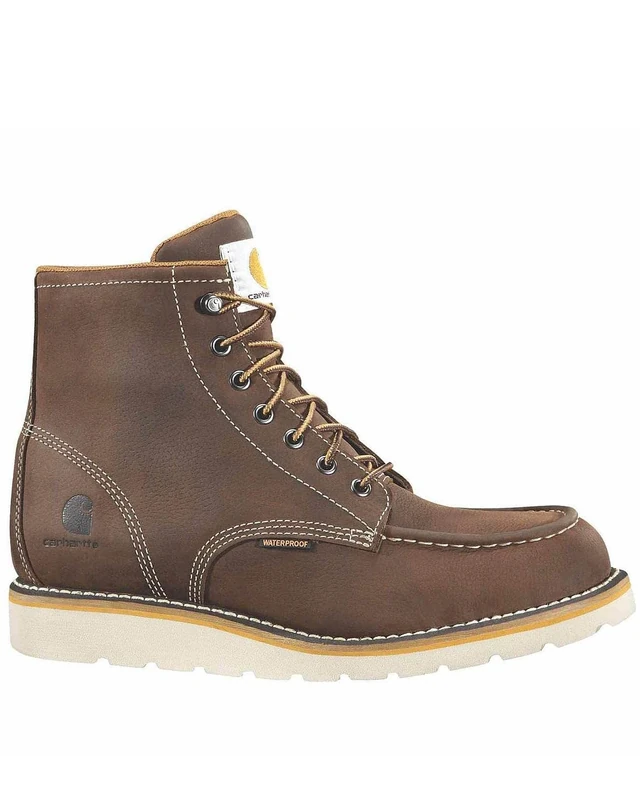 Carhartt Women's 6 Inch Waterproof Wedge Steel Toe Work Boot, Brown Oil Tanned, 8.5 UK
