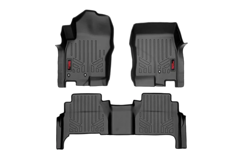 Rough Country Heavy Duty Floor Mats (fits) 2008-2018 Nissan Frontier - Front & Rear