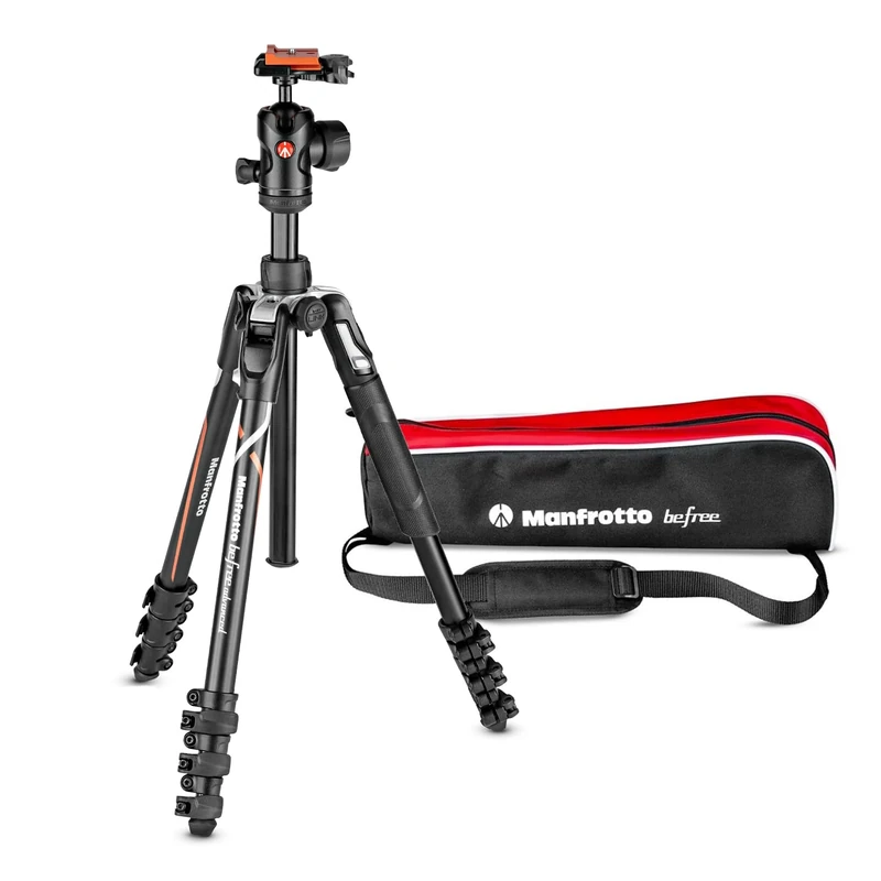 Manfrotto Befree Advanced Camera Aluminium Tripod Kit, Compatible with Sony Alpha7 and Alpha9, Tripod Travel Kit with Ball Head and Lever Closure, Camera Accessories, DSLR, Mirrorless