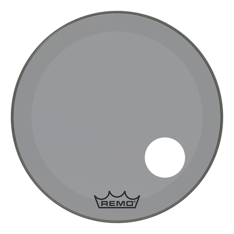 Remo Powerstroke P3 Colortone Smoke Bass Drumhead, 26", 5" Offset Hole